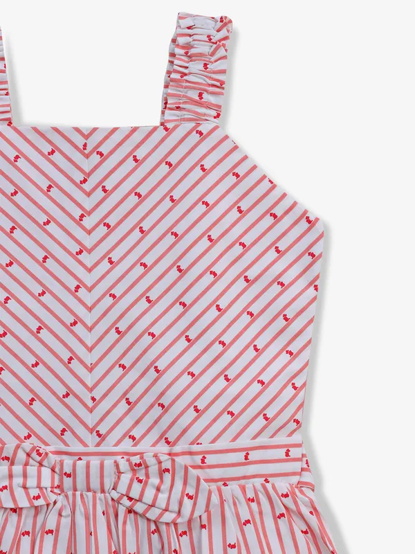 TINY GIRL peach printed frock