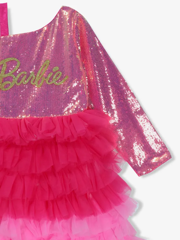 TINY GIRL pink net frock