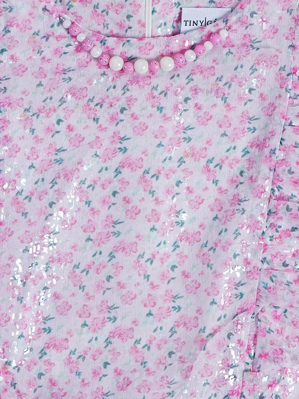 Tiny Girl pink printed girls top