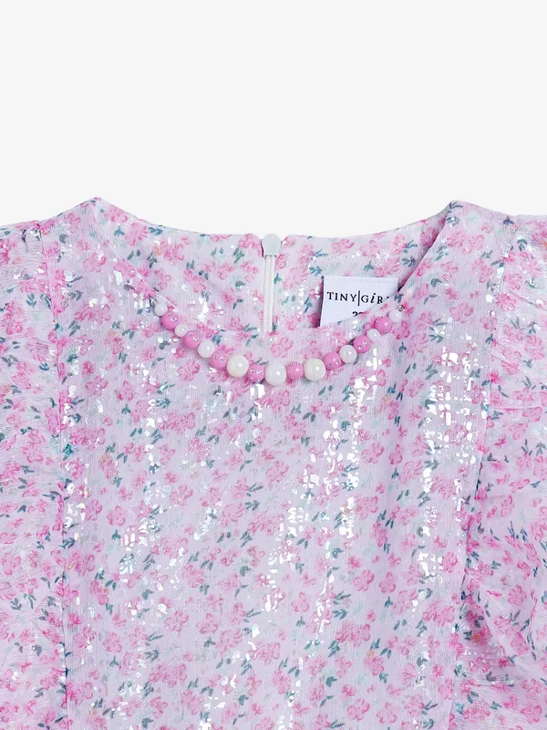 Tiny Girl pink printed girls top