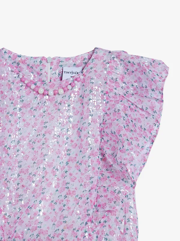 Tiny Girl pink printed girls top