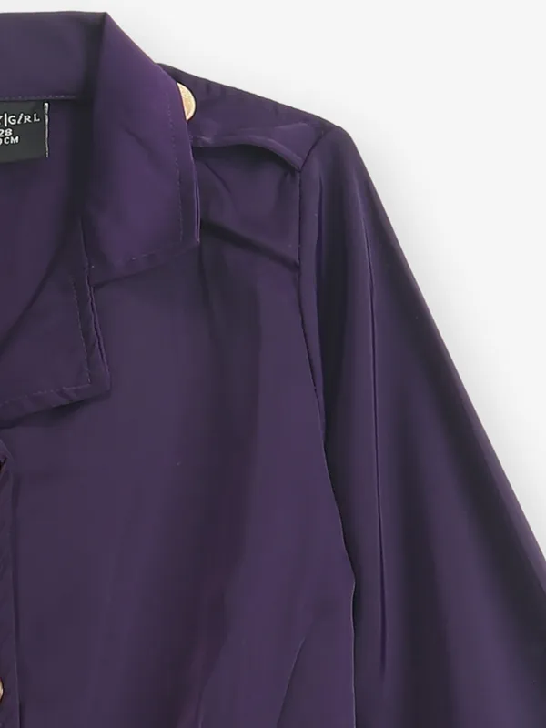 TINY GIRL purple cotton shirt