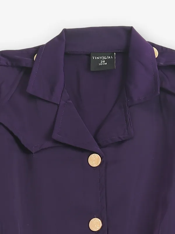 TINY GIRL purple cotton shirt