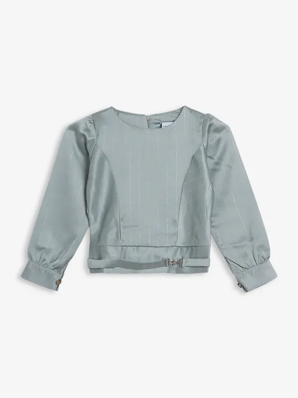 Tiny Girl satin grey top