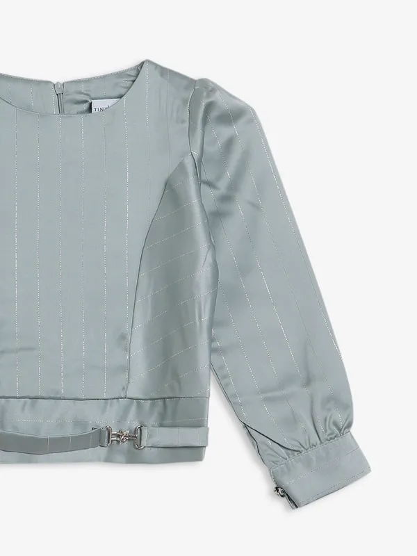 Tiny Girl satin grey top