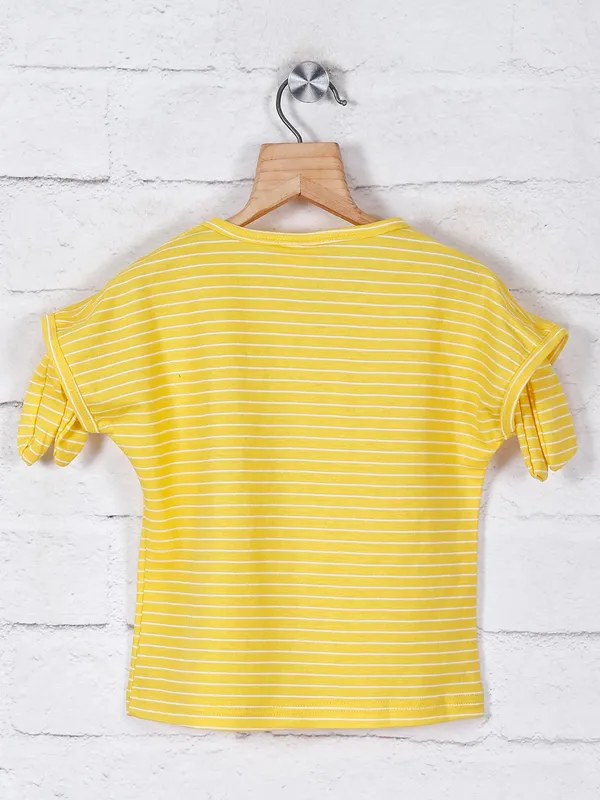 Tiny Girl stripe style yellow cotton top