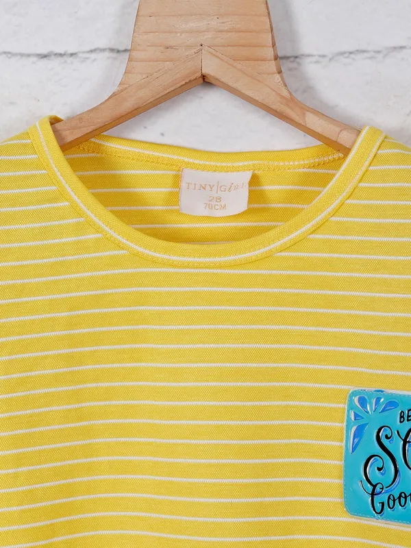 Tiny Girl stripe style yellow cotton top