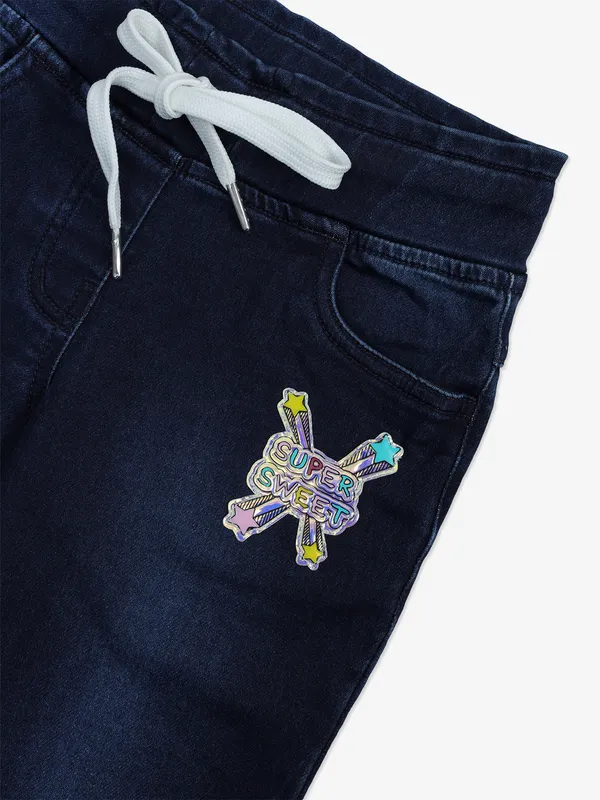 TINY GIRL washed navy jeans