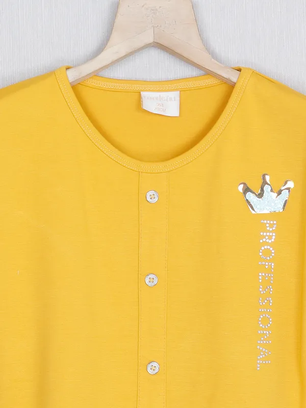 Tiny Girl yellow cotton top for girls