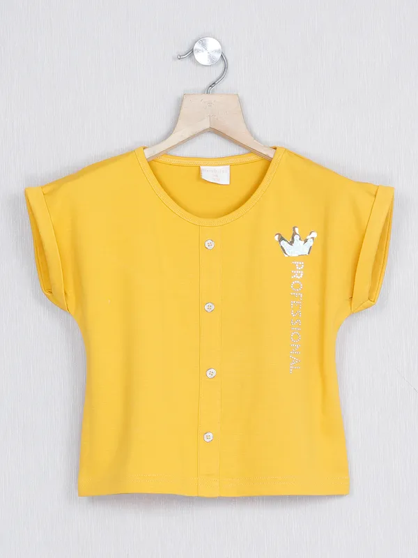 Tiny Girl yellow cotton top for girls