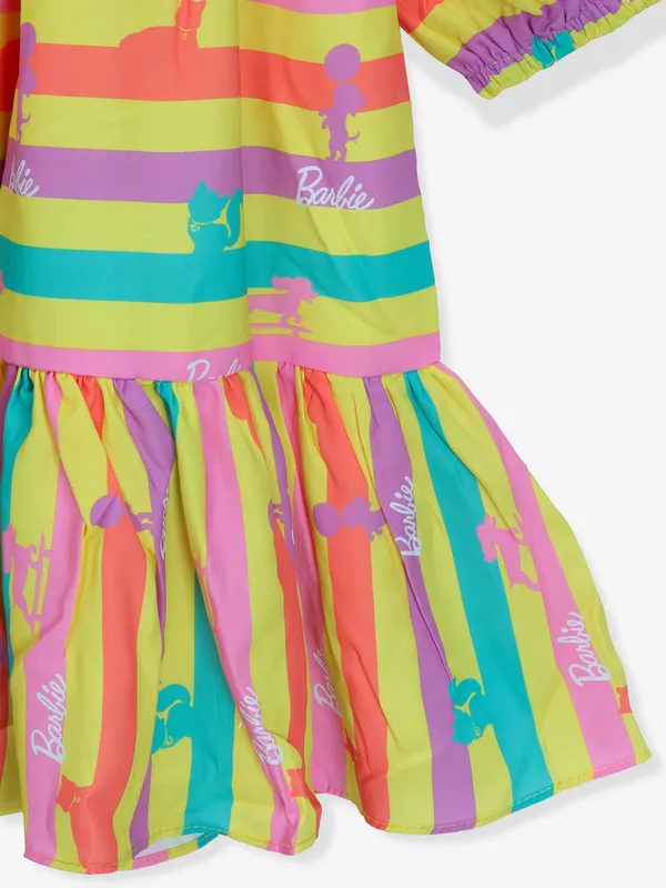 TINY GIRL yellow printed cotton frock