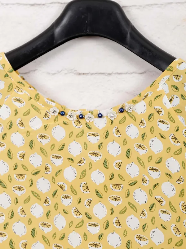 Tiny Girl yellow printed cotton top