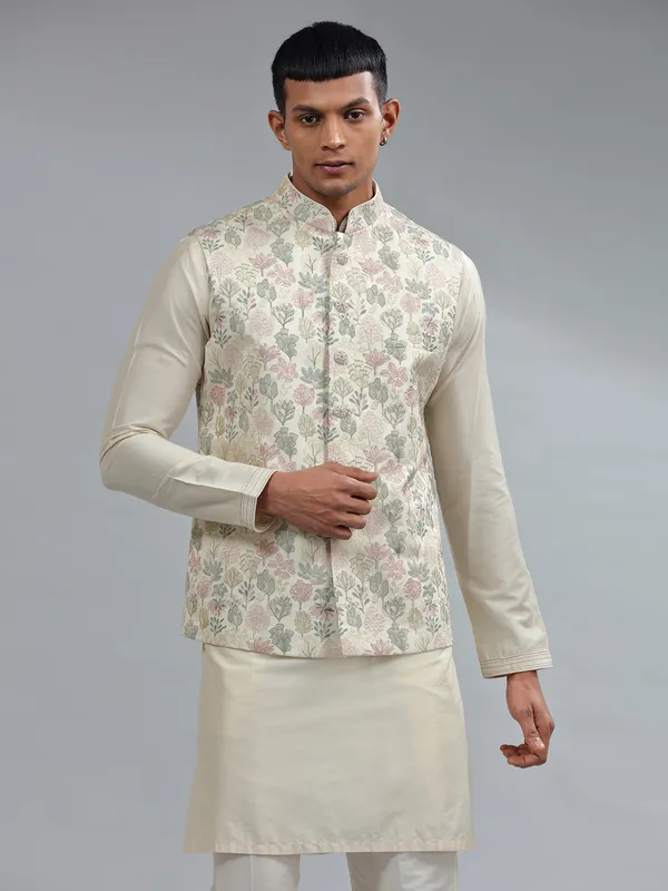 Cream color waistcoat hot sale