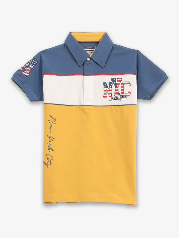 TREND mustard yellow cotton t-shirt