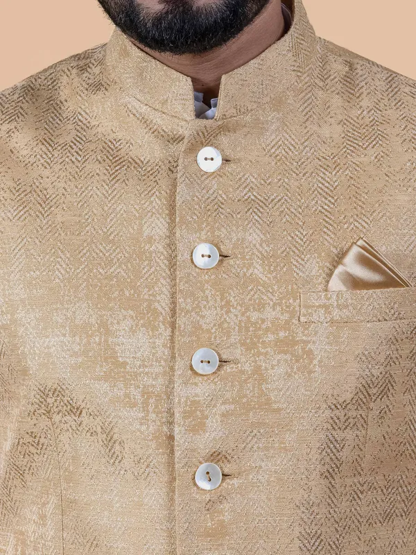 Trendy beige texture waistcoat