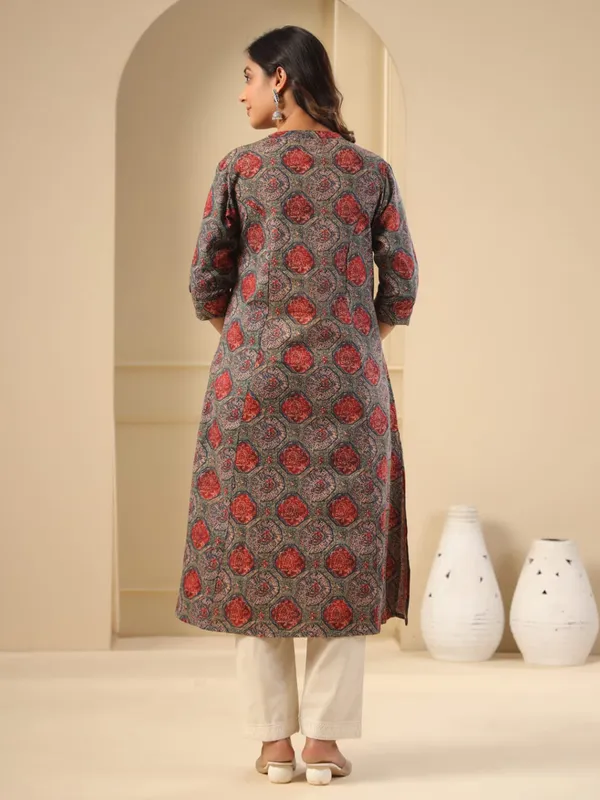 Trendy brown kurti cotton printed kurti