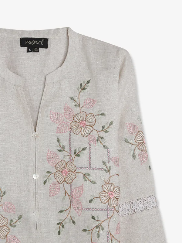Trendy cotton beige top