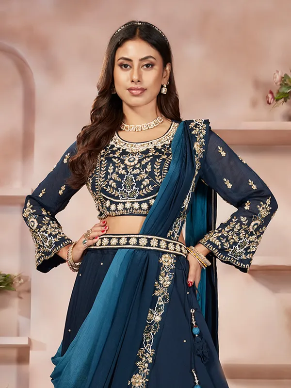 Trendy georgette wedding lehenga choli