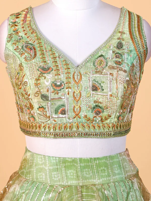 Trendy green lehenga choli for wedding