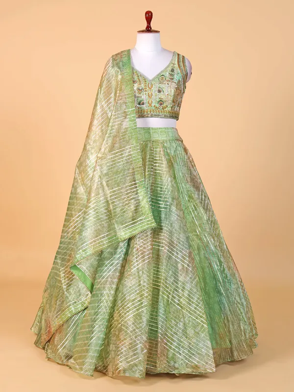 Trendy green lehenga choli for wedding