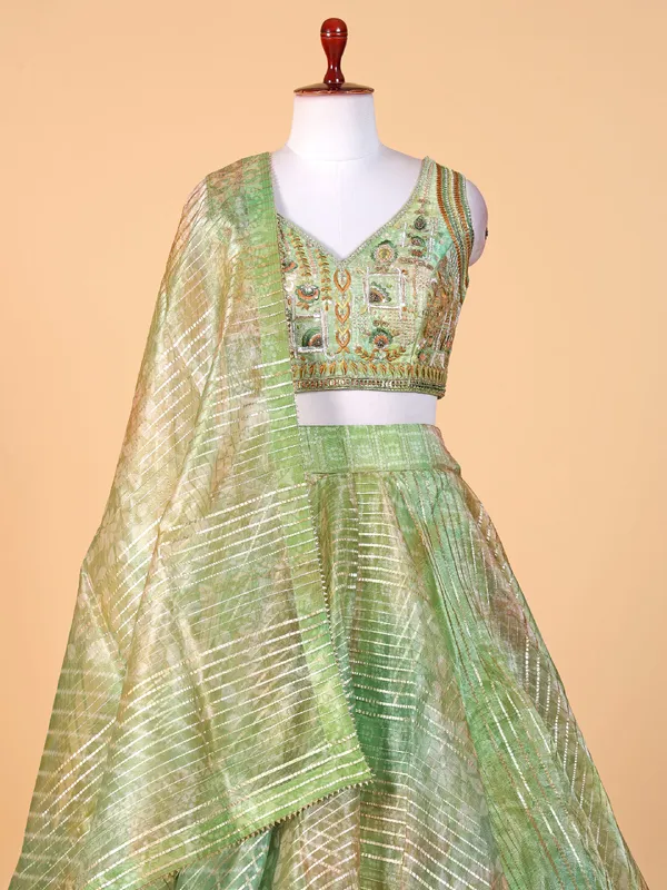 Trendy green lehenga choli for wedding