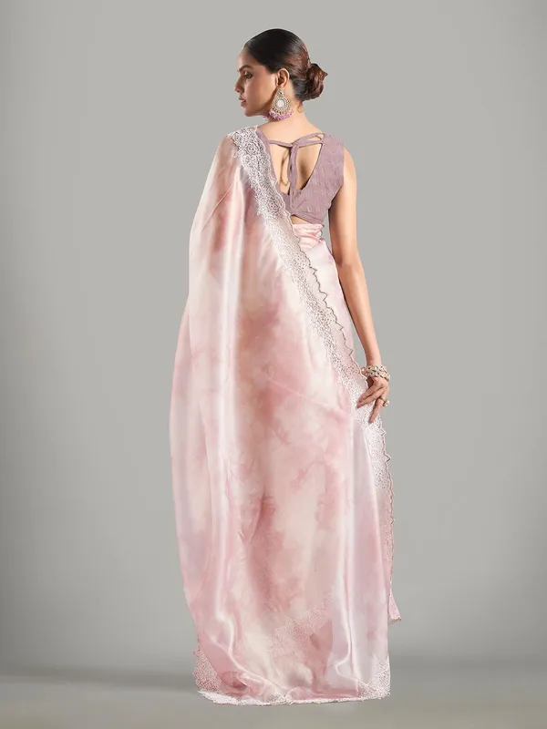Trendy light purple jimmy choo saree