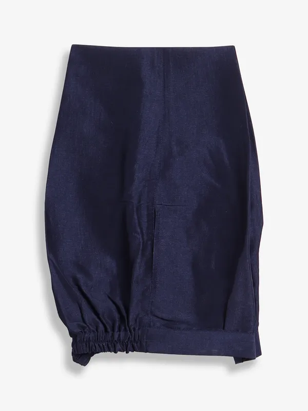 Trendy navy silk waistcoat set