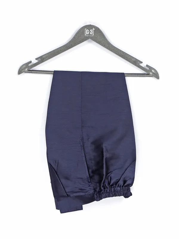 Trendy navy silk wedding waistcoat set