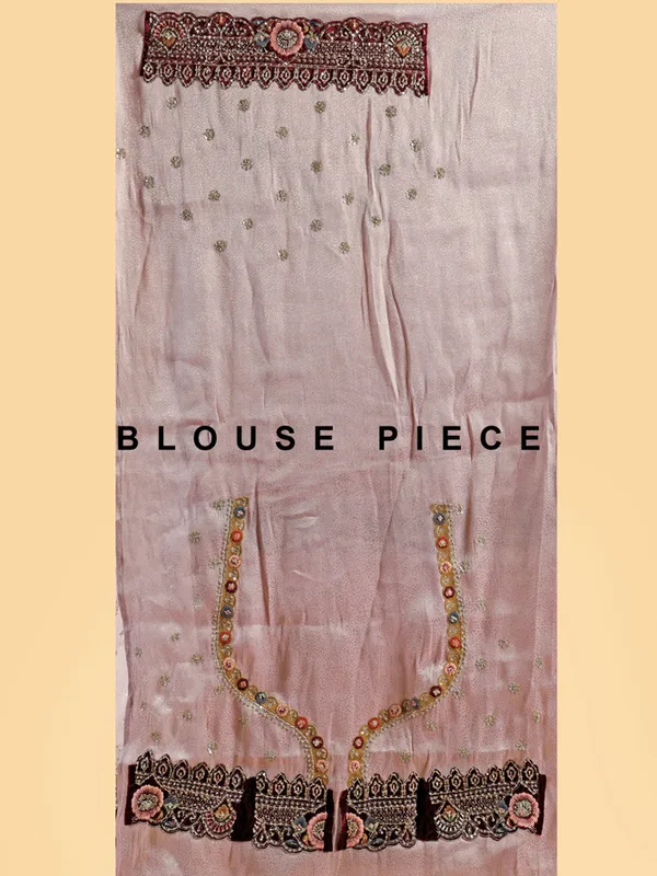 Trendy peach silk unstitched wedding style lehenga choli
