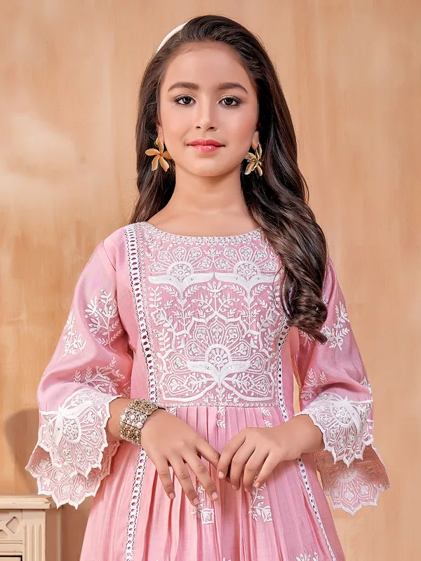 Trendy pink cotton salwar suit for wedding