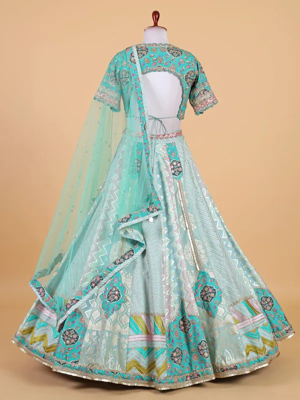 Trendy pista green lehenga choli for wedding