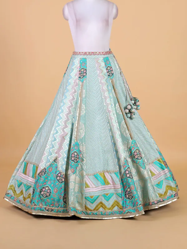 Trendy pista green lehenga choli for wedding