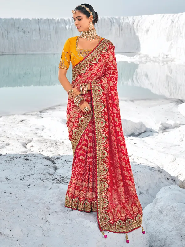 Shop Bandhej Sarees Online Exclusive Collection in United States