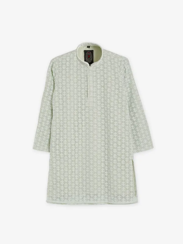 Trendy sage green georgette kurta suit