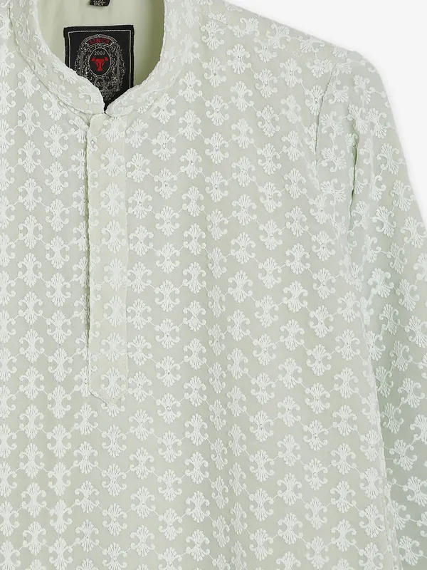 Trendy sage green georgette kurta suit