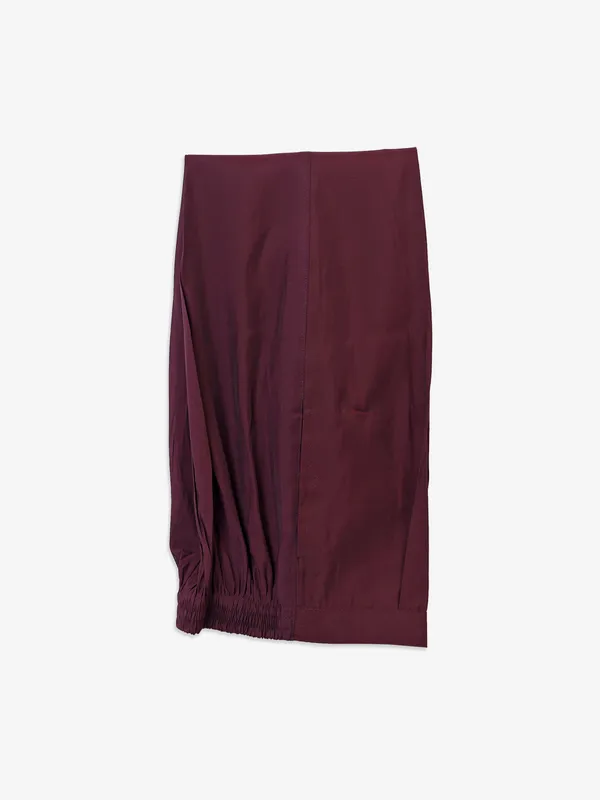 Trendy silk maroon indowestern