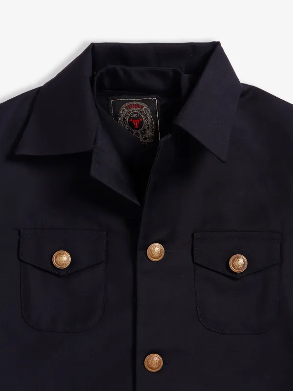 Trendy silk navy waistcoat set