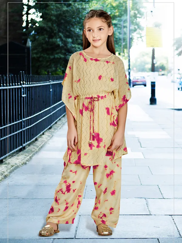 Trendy yellow georgette festive salwar kameez