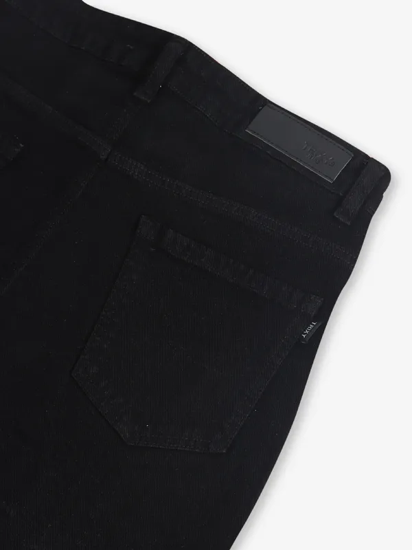 TRIXY black ripped solid jeans