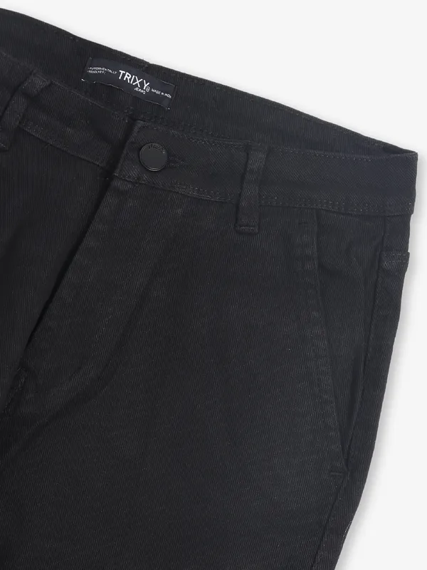 TRIXY black solid cargo jeans