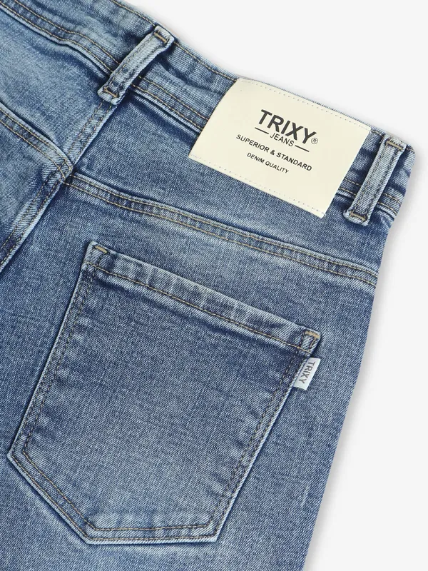 TRIXY washed blue straight jeans