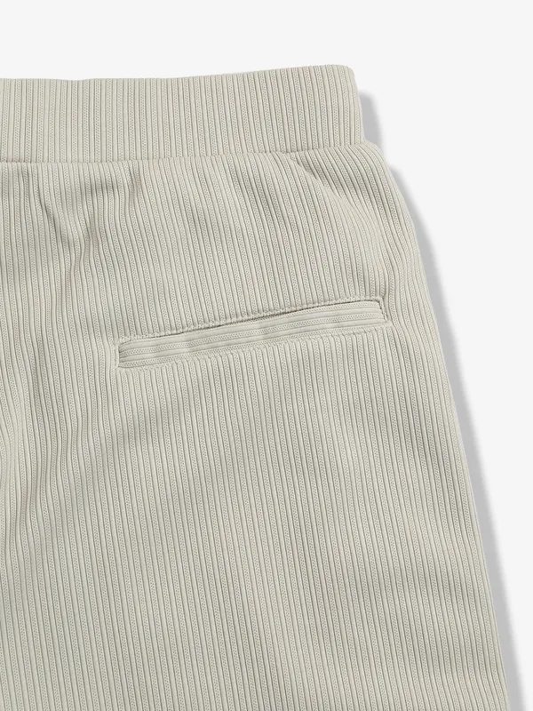 TYZ cream lycra texture shorts
