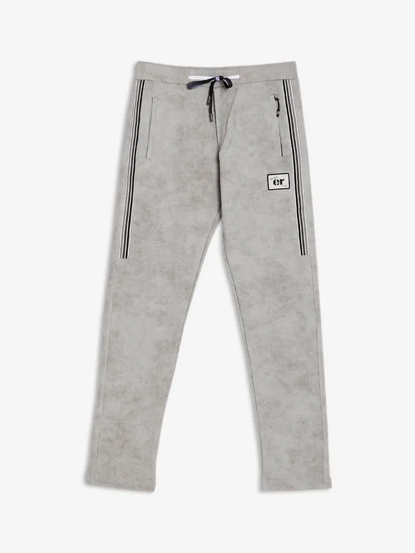 TYZ light grey cotton textured track pant