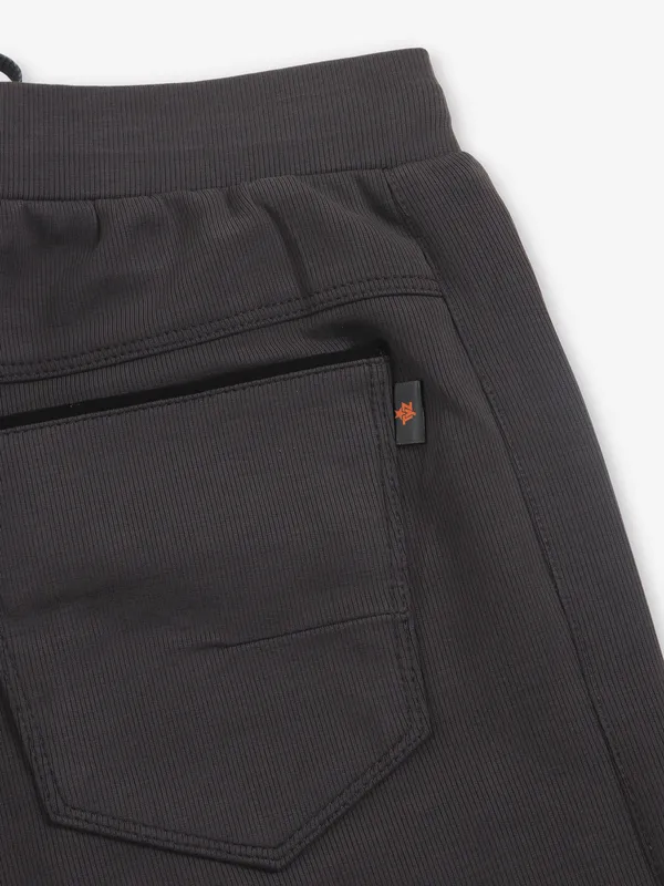 TYZ solid brown cotton track pant