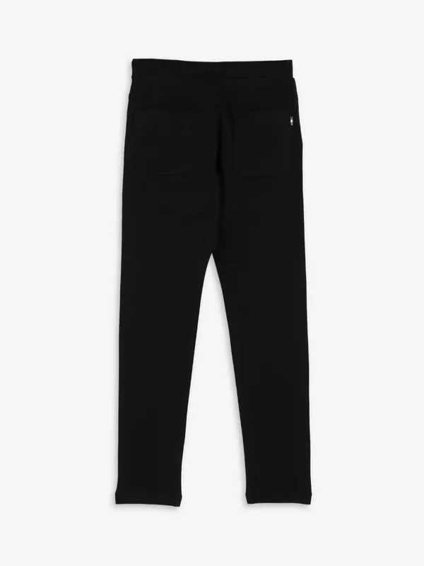 TYZ solid cotton black track pant