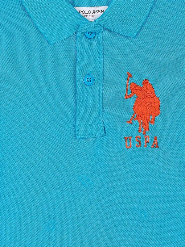 U S POLO ASSN aqua half sleeves t shirt