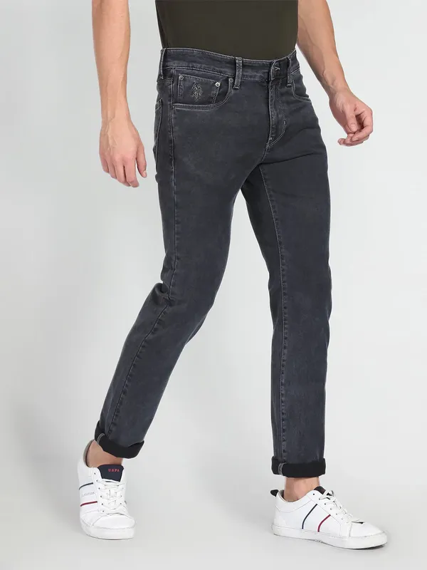 U S POLO ASSN black skinny fit jeans