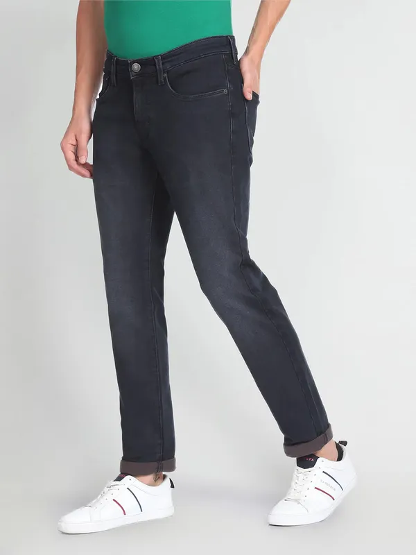 U S POLO ASSN black slim taper jeans