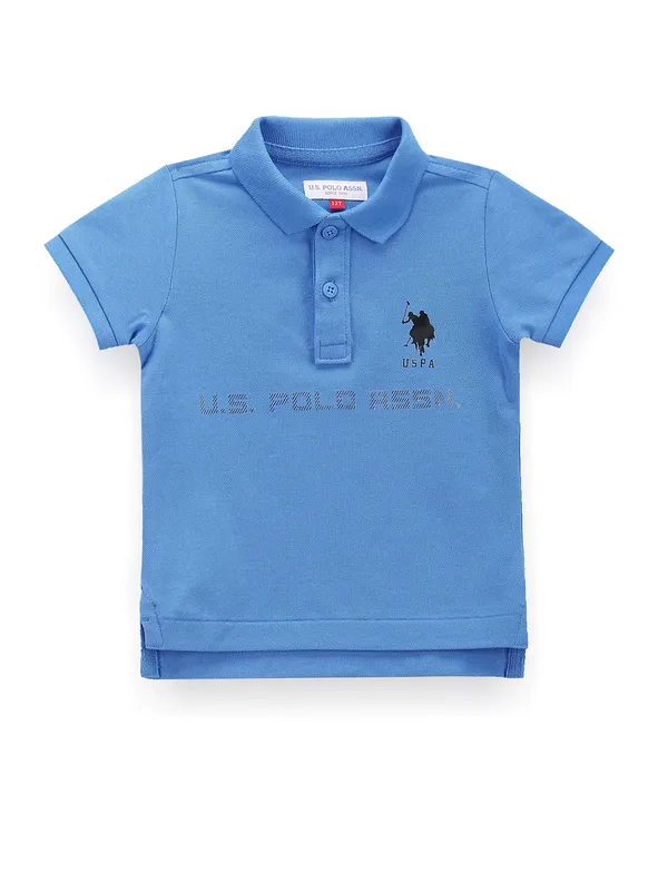 U S POLO ASSN blue cotton polo collar t-shirt