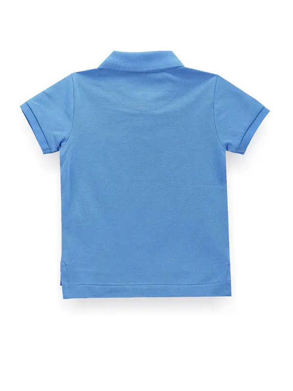 U S POLO ASSN blue cotton polo collar t-shirt